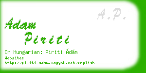 adam piriti business card